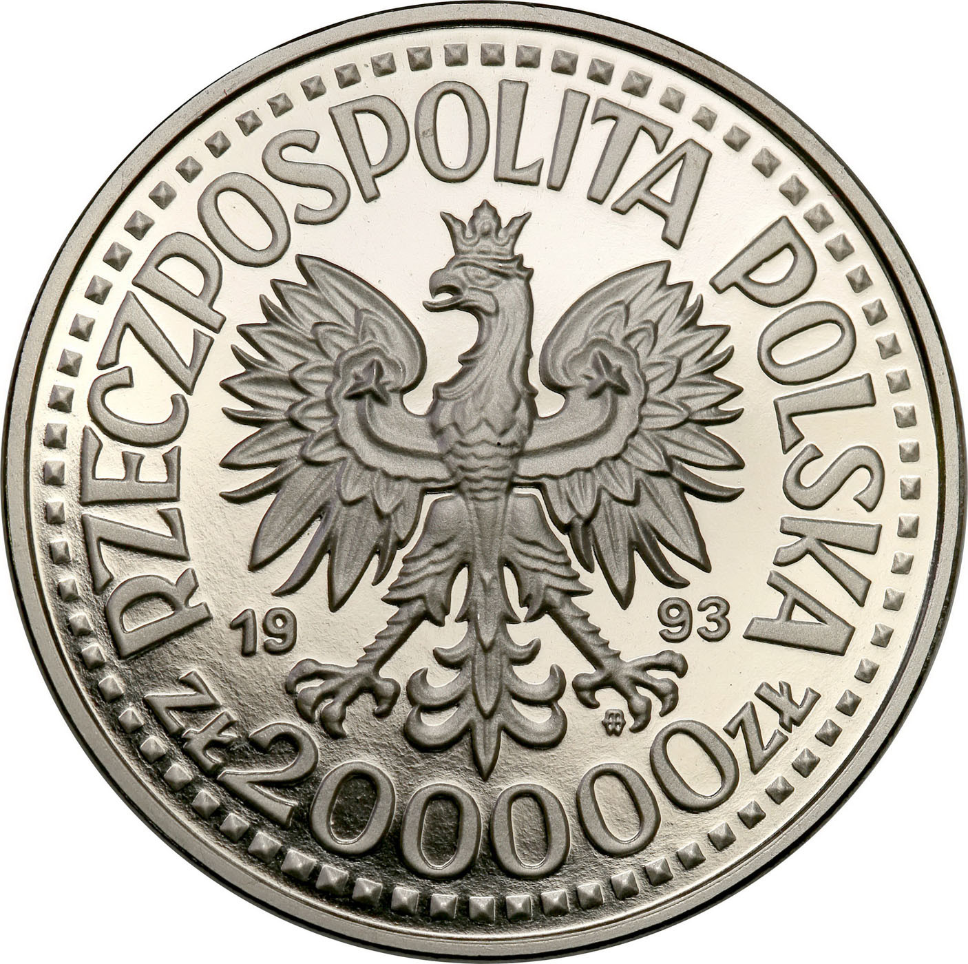 PRL. PRÓBA Nikiel 200 000 złotych 1993 – Ruch Oporu